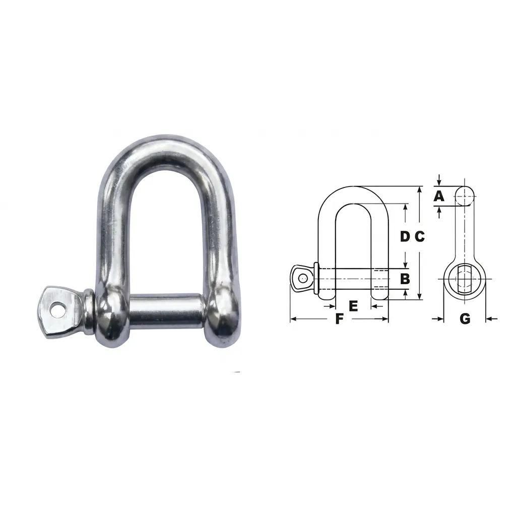 Manilha Reta Inox AISI 304